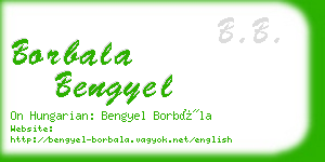 borbala bengyel business card